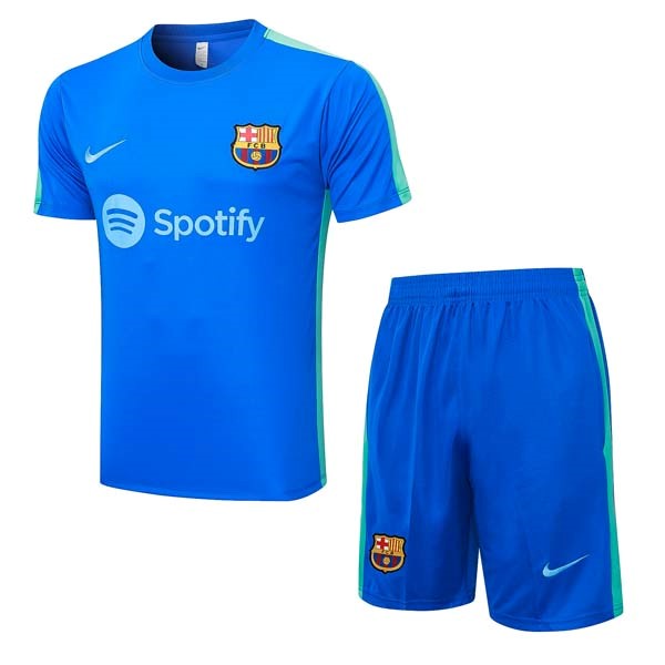 Camiseta Entrenamiento Barcelona Conjunto Completo 2023 2024 Azul